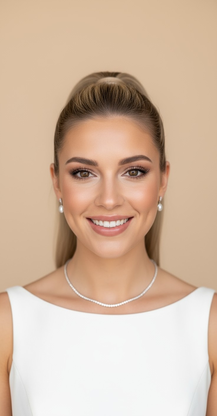 After High Pony Hairstyle For Wedding